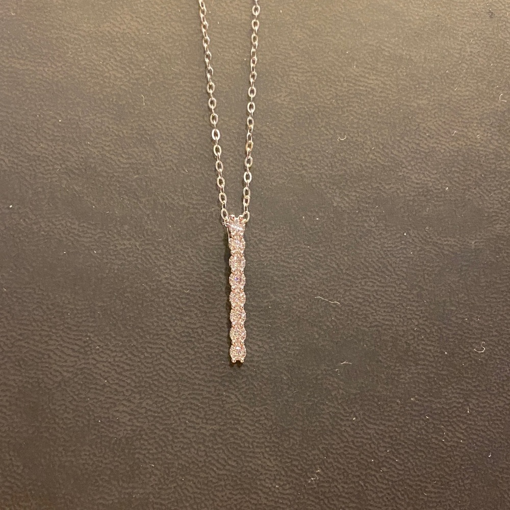 Silver & Moissanite Pendant Necklace